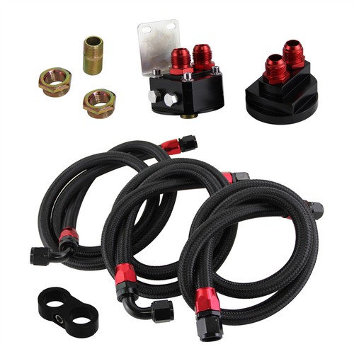 Oil filter relocation sandwich - filter,
